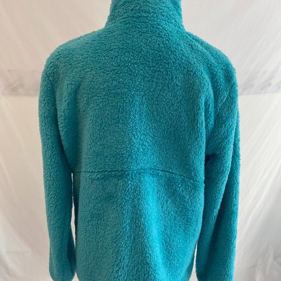 SOLD Tek Gear You've Got This Blue Contrast Brown Fleece Zip Front Jacket NWOT - Picture 9 of 15